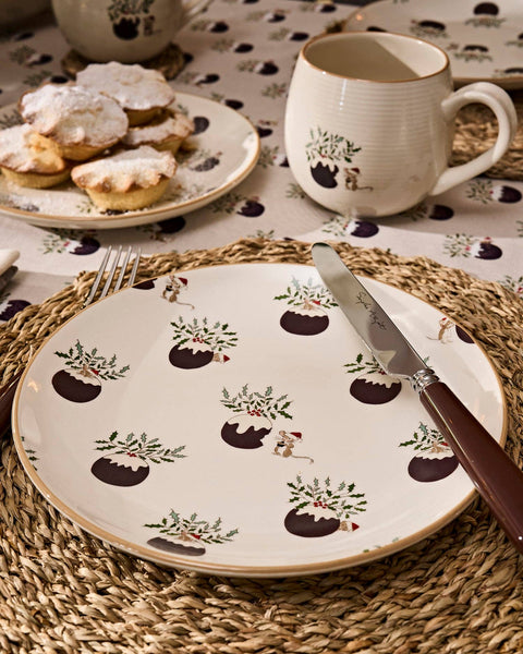 Christmas Puddings Stoneware Plate