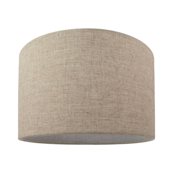 Contemporary and Stylish Natural Linen 14" Lamp Shade in Oatmeal - 35cm Diameter: Oatmeal / 14"