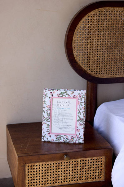 Blush Songbird Block Printed Picture Frame (5x7)