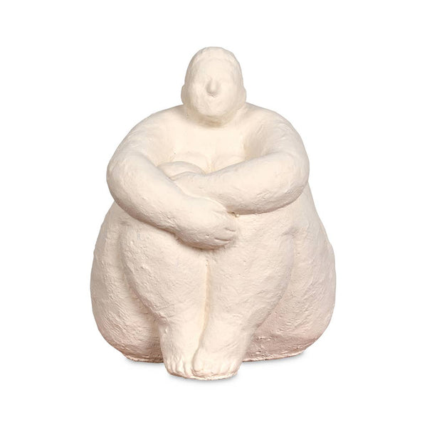 Off White Seated Woman