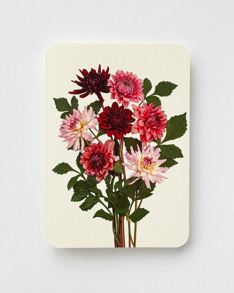 Garden Dahlias Greeting Card by Canonbury Press