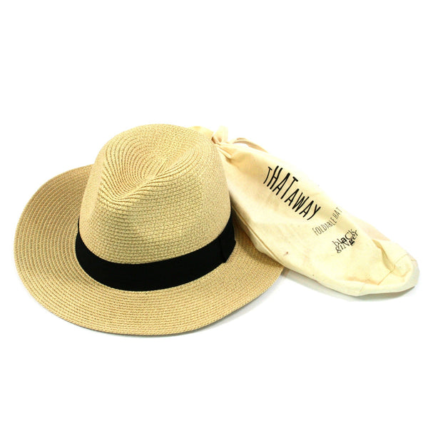 Panama Style Foldable Sun Hat in Bag