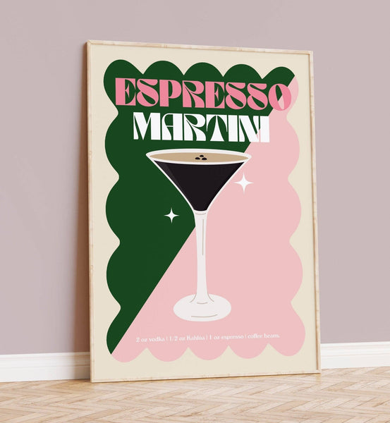 A3 Espresso Martini Cocktail Print