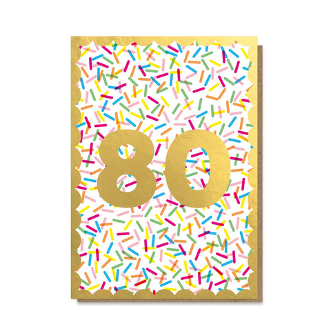 Sprinkles 80th Birthday Card by Stormy Knight