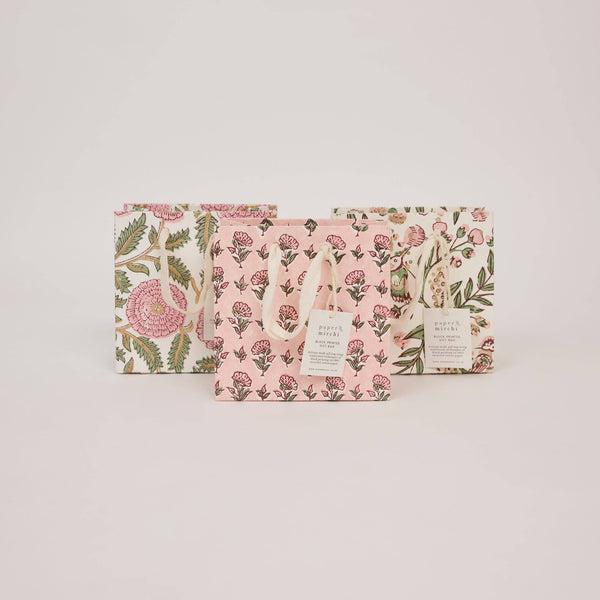 Block Printed Gift Bags Blush Refresh