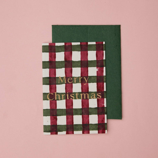 Gingham Holly Green
