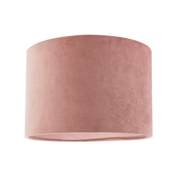 Soft Velvet Blush Pink Fabric Round Lamp Shade