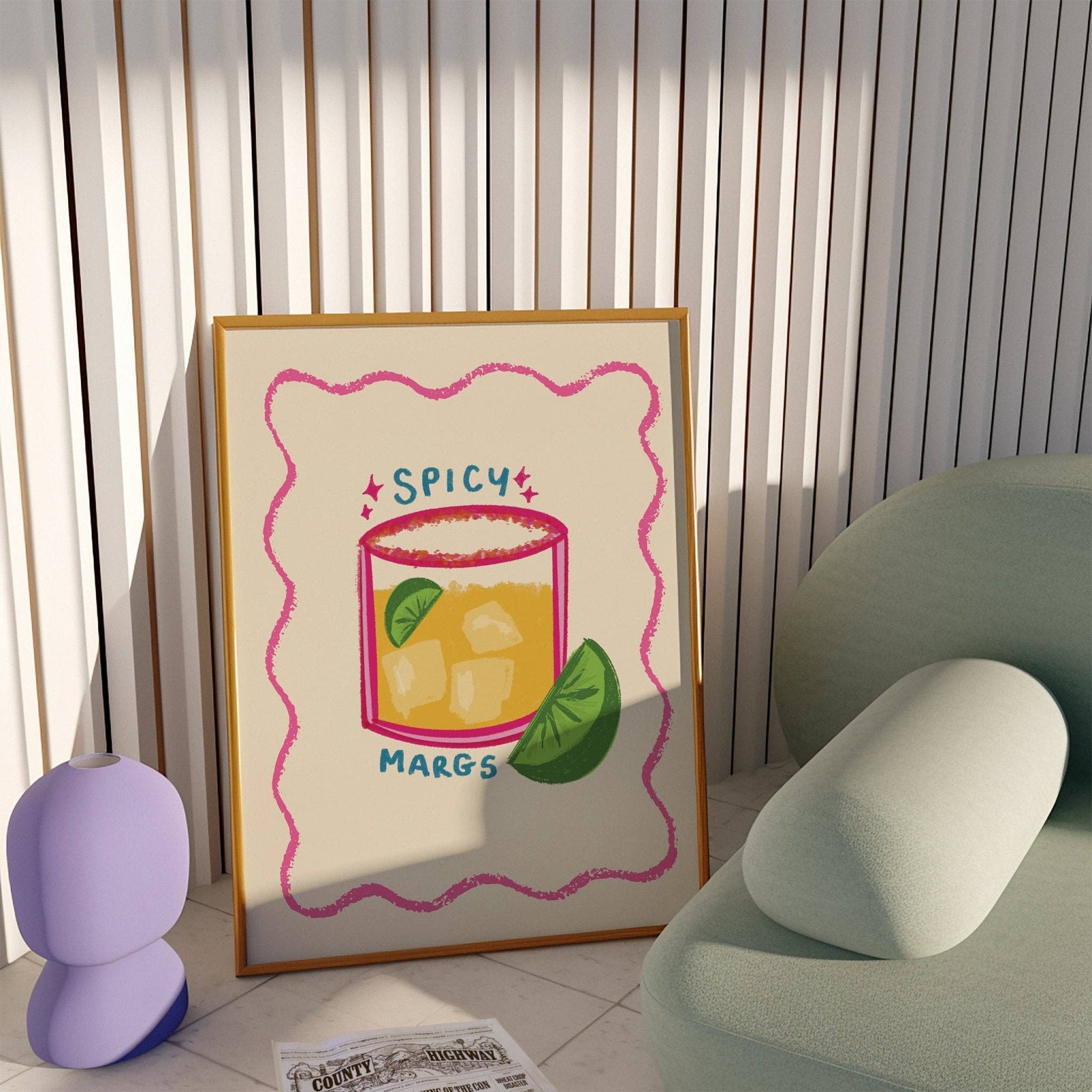 Spicy Margs Cocktail Print A3