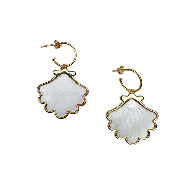 White Clam Chowder Earrings