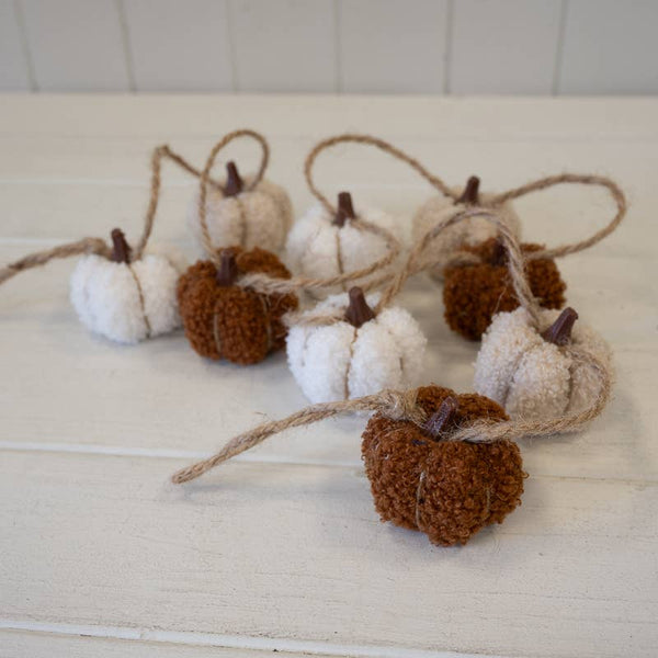 Pumpkin Garland White Beige And Brown