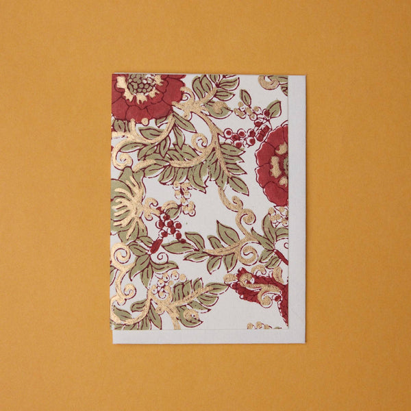 Wild Rose Winter Red Card