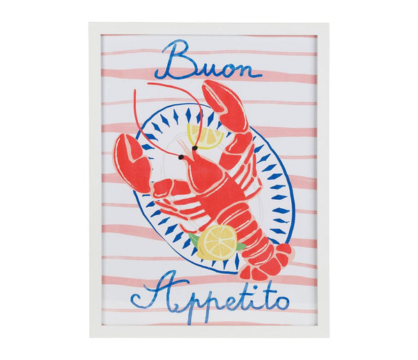 Lobster Buon Appetitio Print And Frame