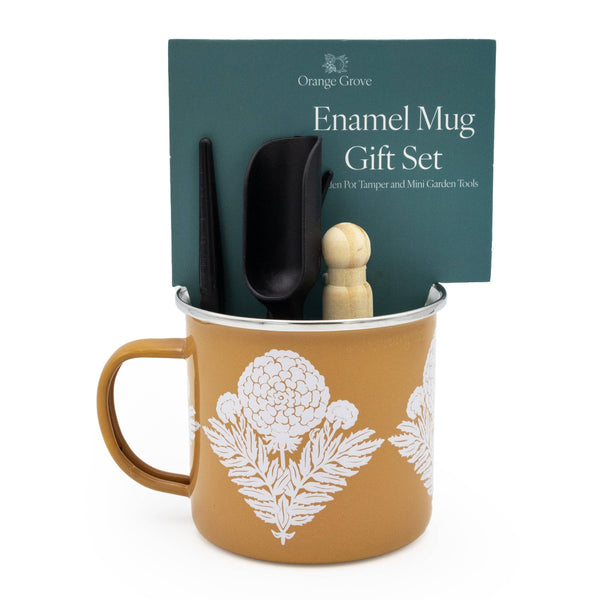 Orange Grove Mini Garden Tools and Enamel Mug
