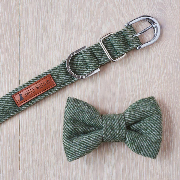 Bow Tie - Green Tweed
