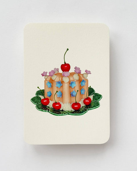 Saffron Cream Blancmange Greeting Card | Birthday Card