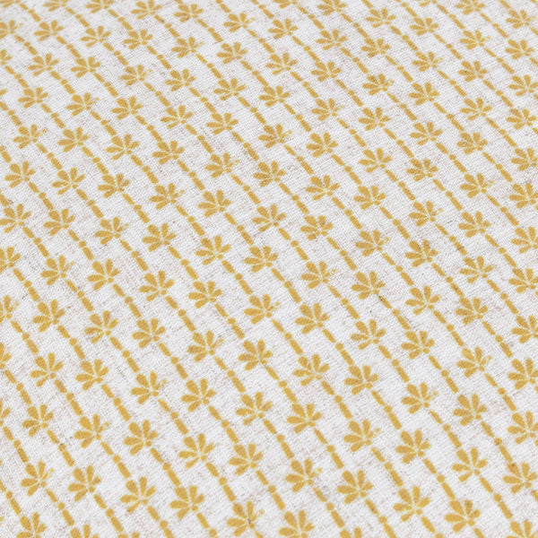 Ochre Panni Linen Block Textured Ruffle