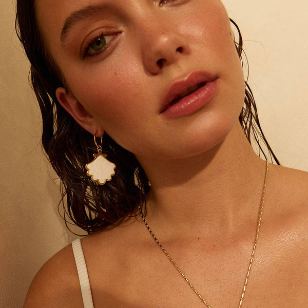 White Clam Chowder Earrings
