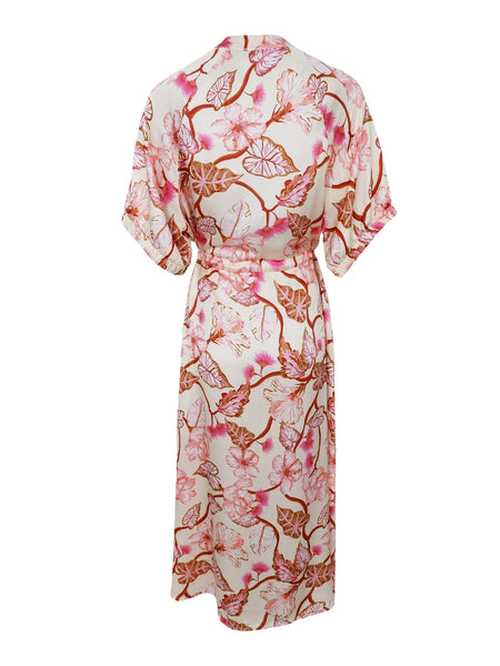 Rose Abstract Floral Dress by Black Colour