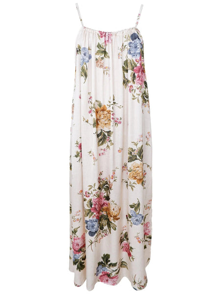 Champagne Floral Sundress by Black Colour