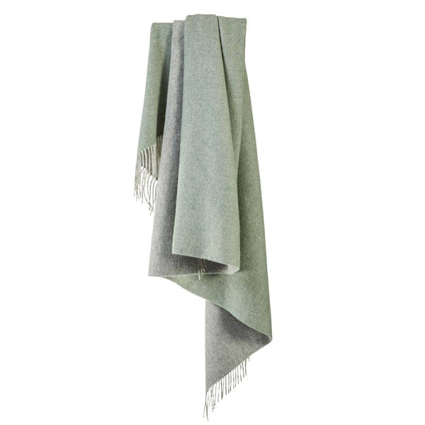 Ice Green Dartmoor Reversible Pure New Wool Throw