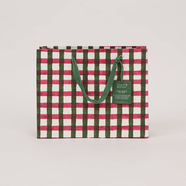Medium- Green Block Print Bags