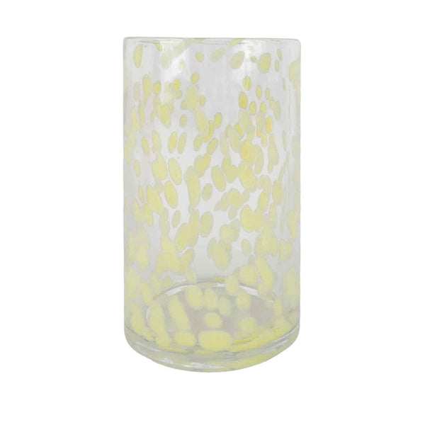 Yellow Marble Glass Vase