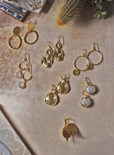 White Bay Reef Chalcedony Earrings by Ashiana