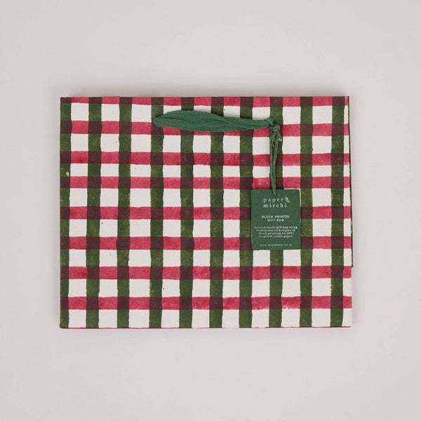 Medium- Green Block Print Bags