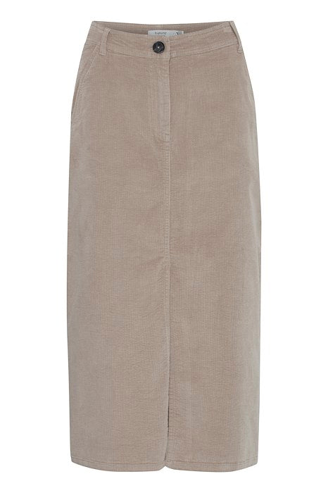 Taupe Cord Maxi Skirt by B Young