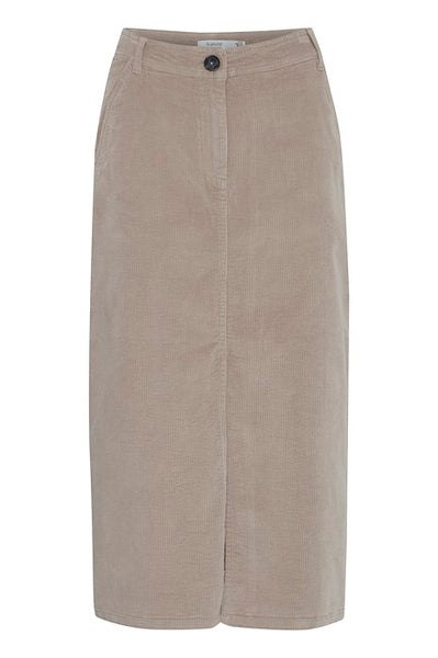 Taupe Cord Maxi Skirt by B Young