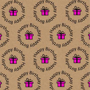 Eco-friendly Kraft wrapping paper (sheets) FSC™ Recycled: Pink Spot