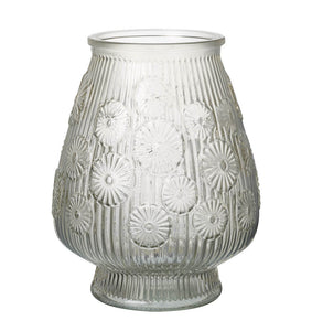 Glass Dandelion Hurricane Vase
