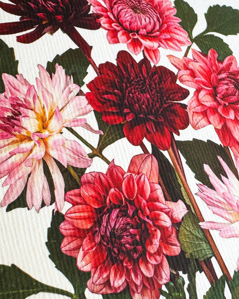 Garden Dahlias Greeting Card by Canonbury Press