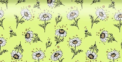 Eco-friendly Vintage Floral FSC™  Wrapping Paper: Pastel Yellow