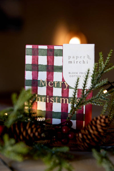 Gingham Holly Green