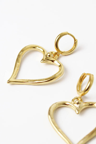 Heart Huggie Earrings