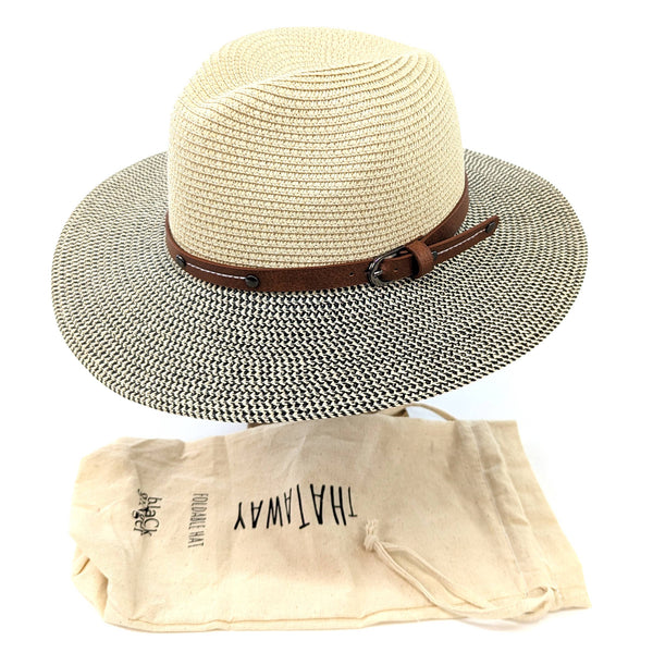 Neutral Folding Panama Style Sun Hat