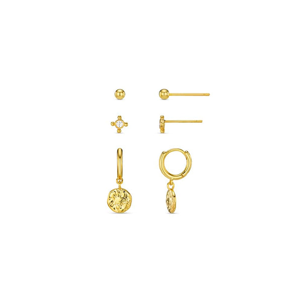 Micro Coin Hoop & Stud Ear Stacking Set by Orelia