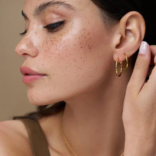 Mixed Textured Hoop Ear Stacking Set by Orelia