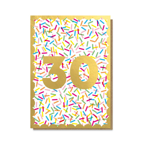 Sprinkles 30th Birthday Card by Stormy Knight