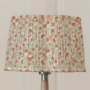 Elai Pleated Scalloped Lamp Shade Terracotta: Terracotta / 20 x 30 x 30cm