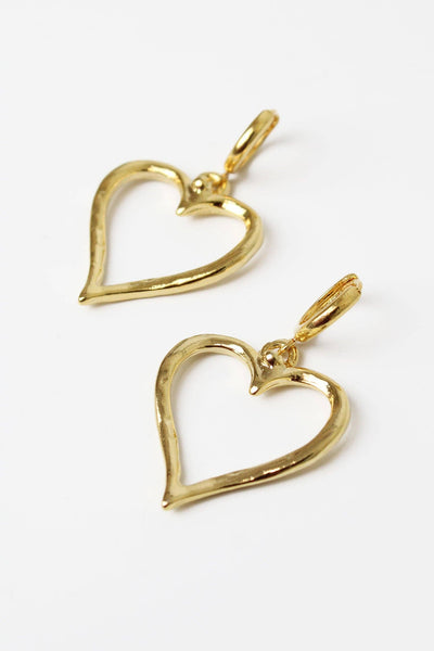 Heart Huggie Earrings