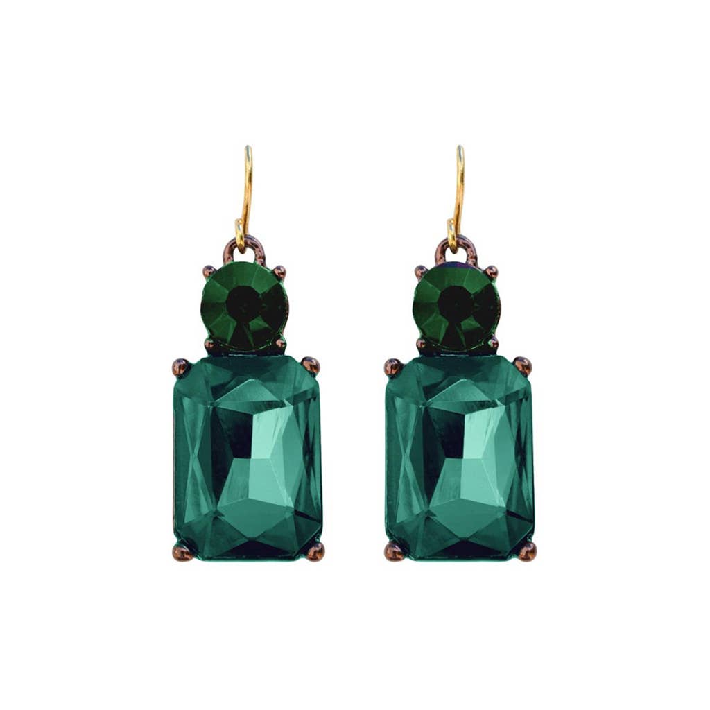 Emerald Twin Gem Earring