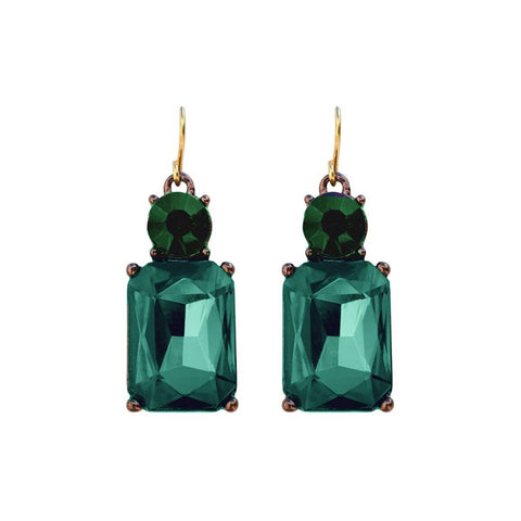 Emerald Twin Gem Earring