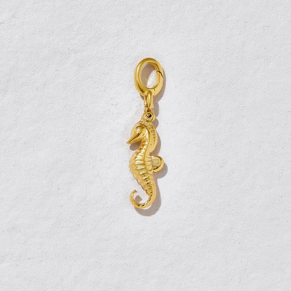 Gold Seahorse Charm