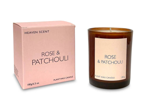 Rose & Patchouli Heritage Range - 20cl Amber Candle