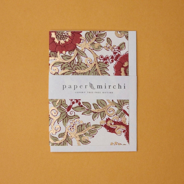 Wild Rose Winter Red Card