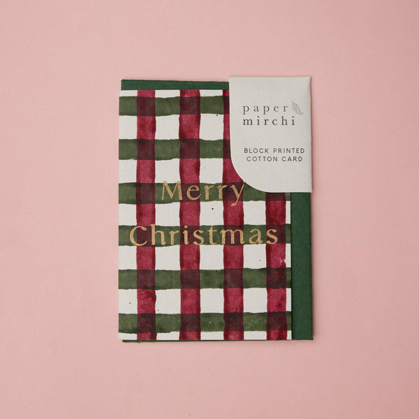 Gingham Holly Green