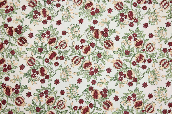 Block Printed Wrapping Paper Sheets - Pomegranate Cherry
