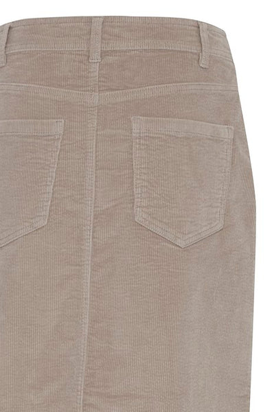 Taupe Cord Maxi Skirt by B Young